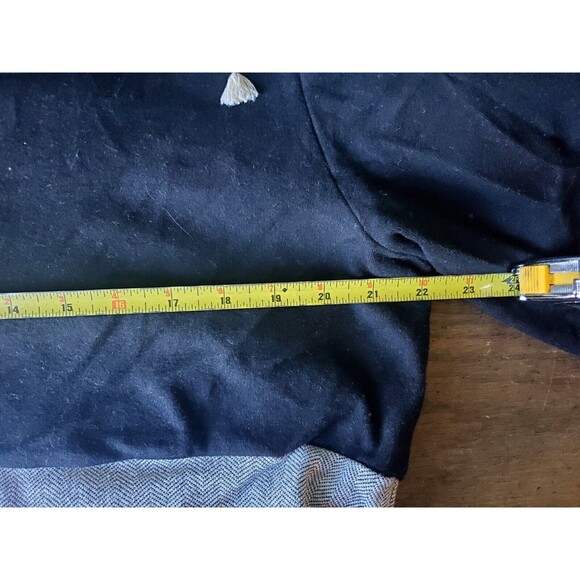 Ampersand Avenue Women's Cowl Neck Pullover XXXL Black Herringbone NO pockets - Picture 12 of 12